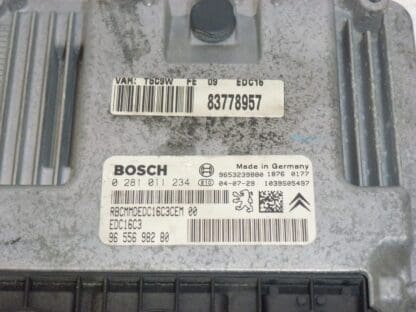 ECU Bosch EDC16C3 0281011234 1.6 HDI 1940XC