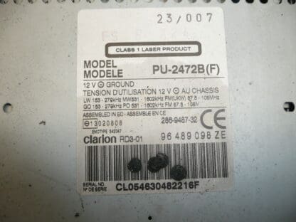 Авторадио с CD RD3-1-Citroën C5 I 96489098ZE