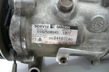 Компресор климатик Sanden SD6V12 1907 Citroën Peugeot 9684480180 6453XP