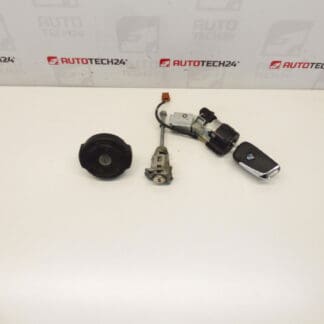 Комплект ключалки и 1 ключ Citroën Peugeot 4162KF 1609233980 1606423680