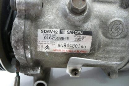 Компресор климатик Sanden SD6V12 1907 Citroën Peugeot 9684480180 6453XP - Image 2